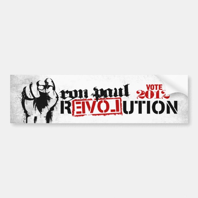 Ron Paul 2012 Revolution Bumper Sticker (Front)