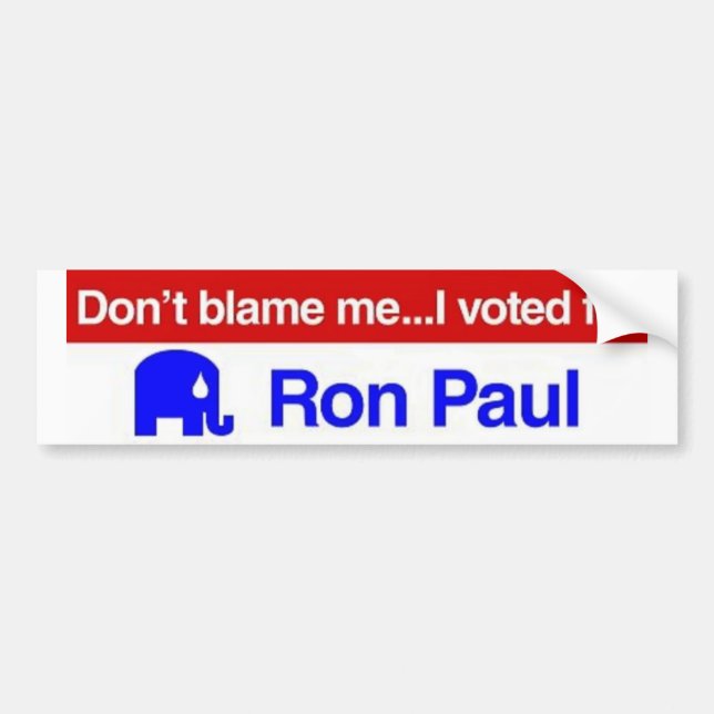 Ron Paul Bumper Sticker (Front)