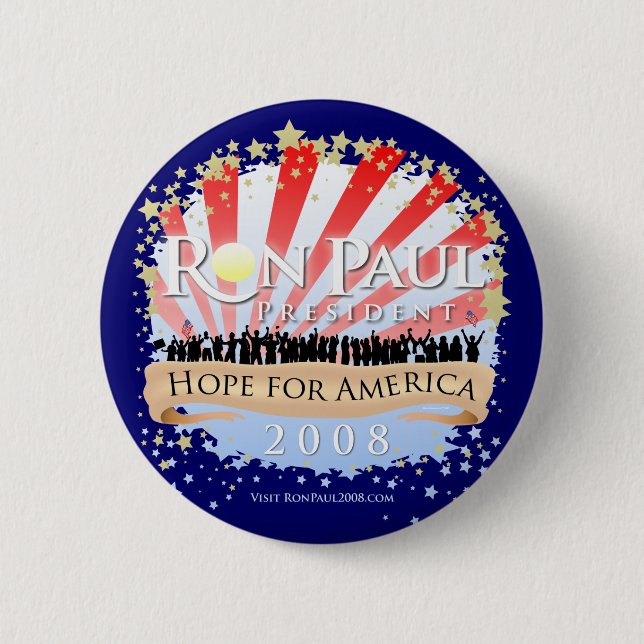 Ron Paul celebration Burst Button (Front)