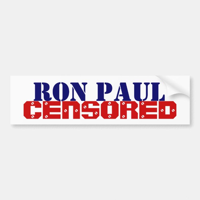 ron paul censored bumper sticker (Front)