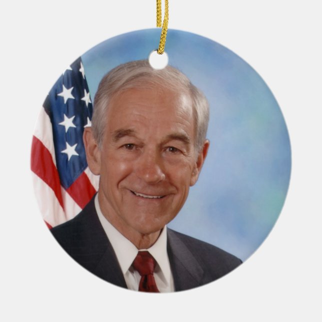 Ron Paul Ceramic Ornament (Front)