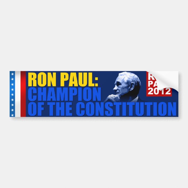 Ron Paul: Champion of the Constitution Bumper Sticker (Front)