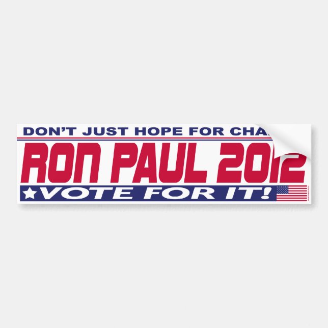 Ron Paul Change Bumper Sticker (Front)