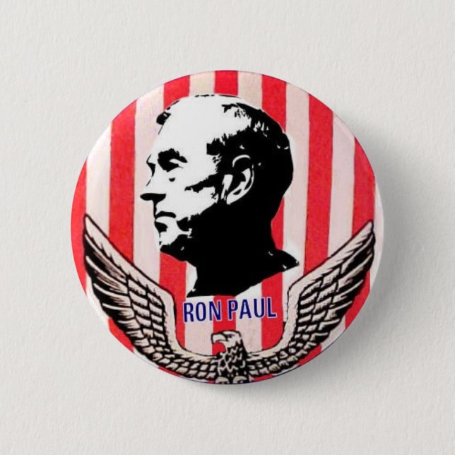 Ron Paul Eagle & Stripes button (Front)