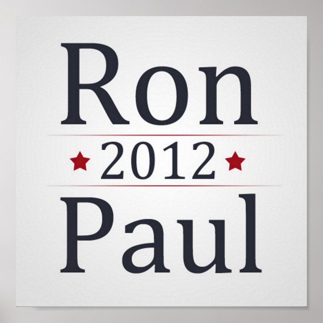 Ron Paul for President 2012 Campaign Poster (Front)