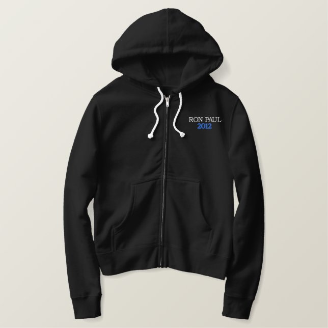 Ron Paul for President LADIES ZIP HOODIE (Design Front)