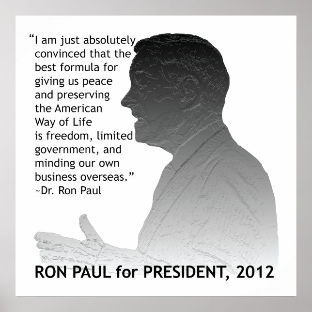 Ron Paul for President of the USA Poster (Front)