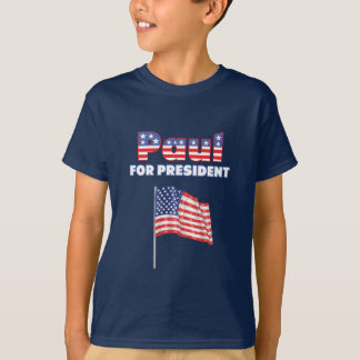 Ron Paul for President Patriotic American Flag T-Shirt