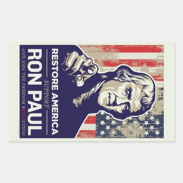 Ron Paul Jefferson Sticker (Front)