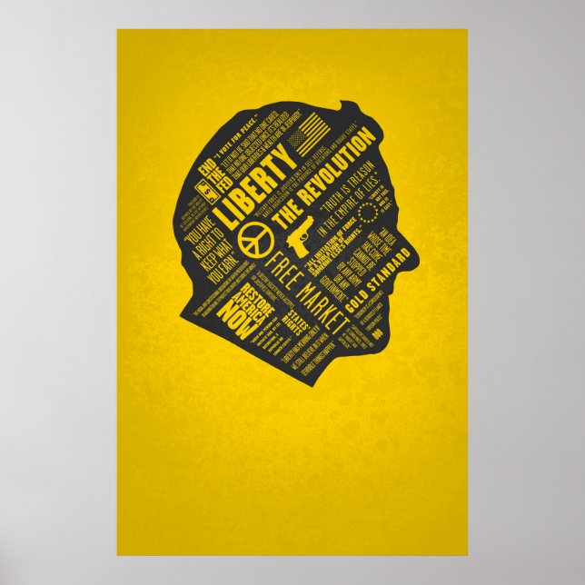 Ron Paul Libertarian Abstract Thought Poster No MJ (Front)