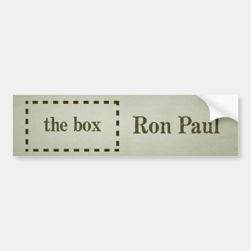 Ron Paul Outside The Box Bumper Sticker