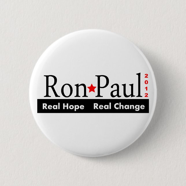 Ron Paul - Real Hope Real Change 2012 Button (Front)
