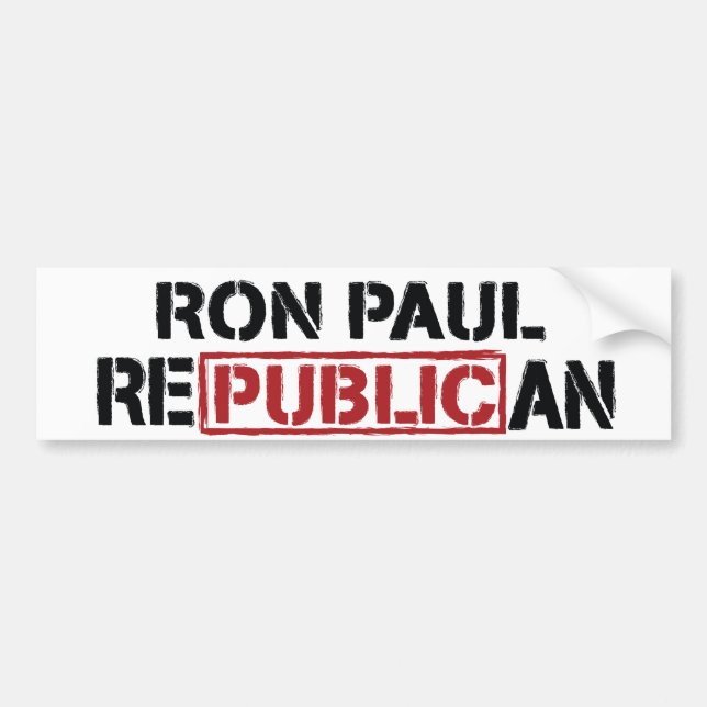 Ron Paul Republican Bumper Sticker (Front)