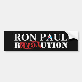Ron Paul Revolution Black Bumper Sticker