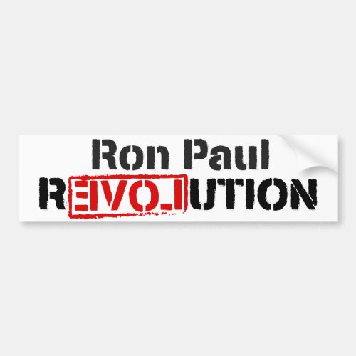 Ron Paul Revolution Bumper Sticker