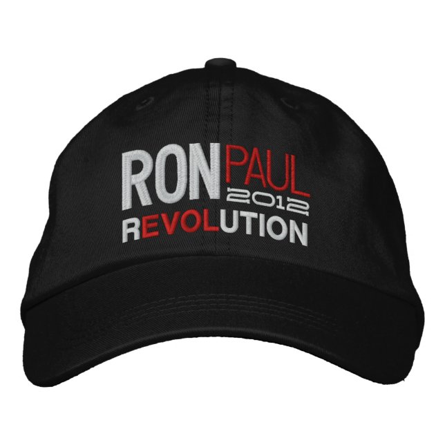 Ron Paul Revolution Embroidered Baseball Cap (Front)