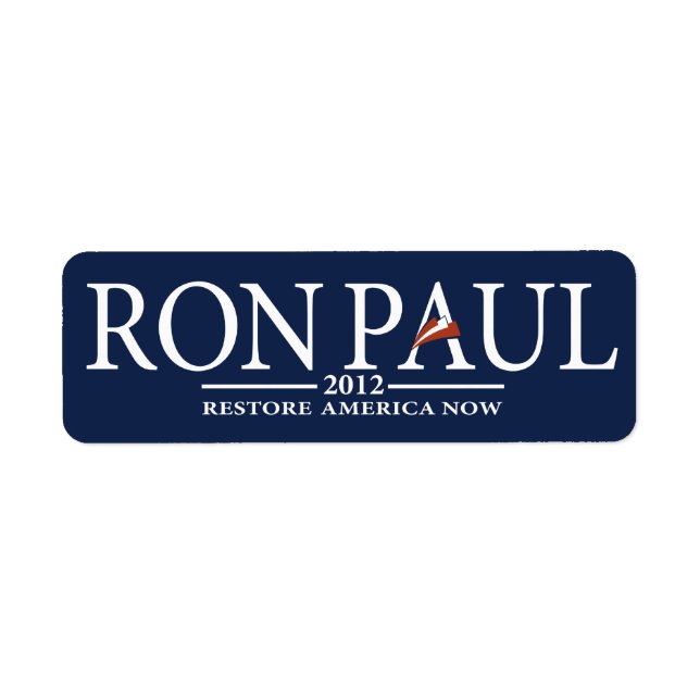 Ron Paul Revolution Label (Front)