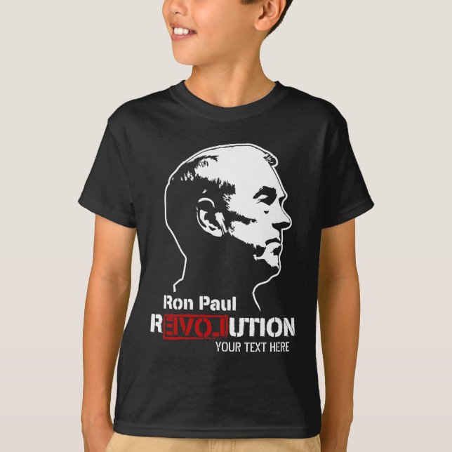 Ron Paul Revolution Personalized Hoodie T-Shirt (Front)