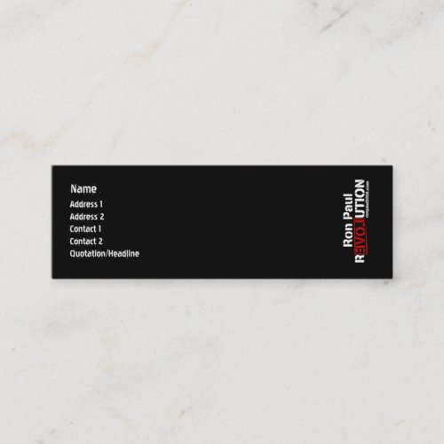 Ron Paul Revolution Profile Card Business Cards