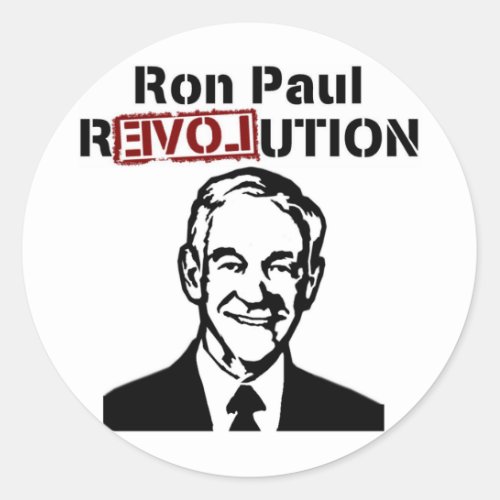 Ron Paul Revolution Round Sticker
