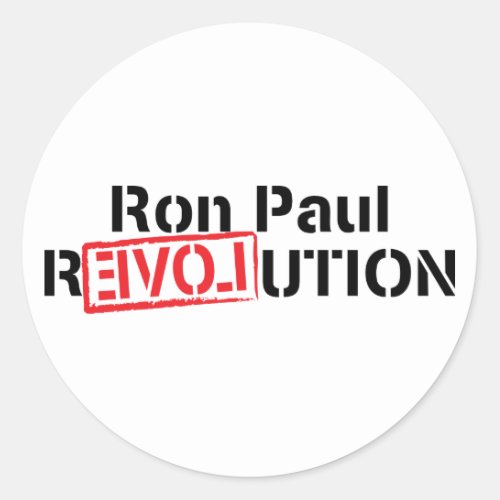 Ron Paul Revolution Round Sticker