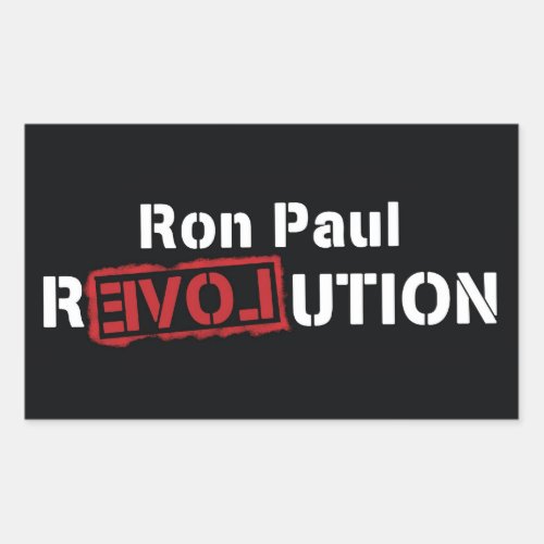Ron Paul Revolution Sticker Large Square _4 pieces