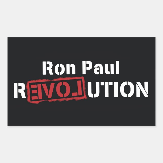 Ron Paul Revolution Sticker Large Square -4 pieces (Front)