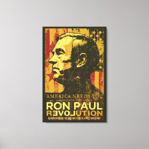 Ron Paul Revolution Wrapped Canvas Print