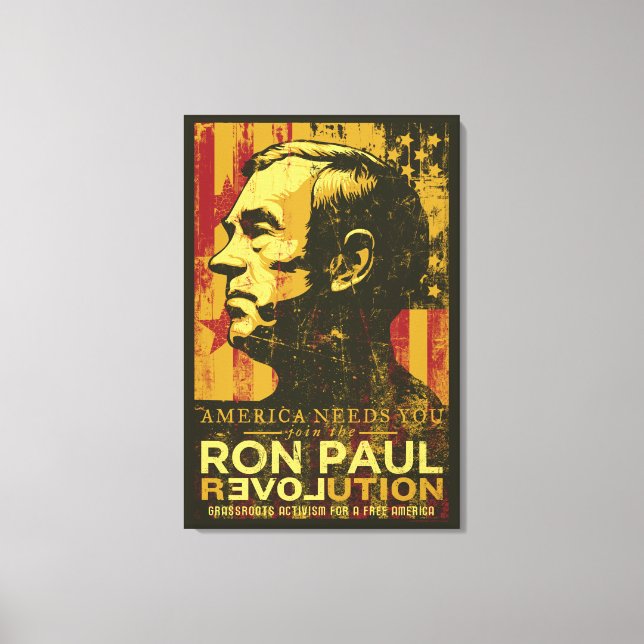 Ron Paul Revolution Wrapped Canvas Print (Front)