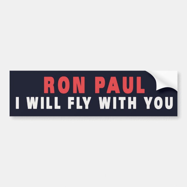 RON PAUL WITH YOU BUMPER STICKER (Front)