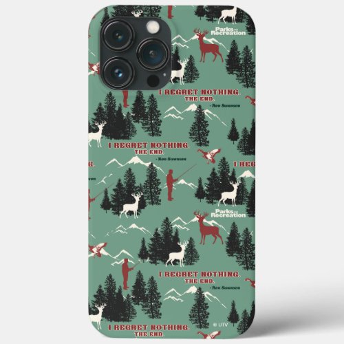 Ron Swanson Nature Silhouette Pattern iPhone 13 Pro Max Case