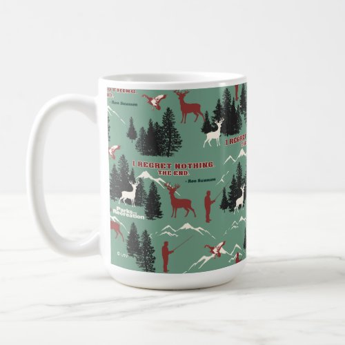 Ron Swanson Nature Silhouette Pattern Coffee Mug