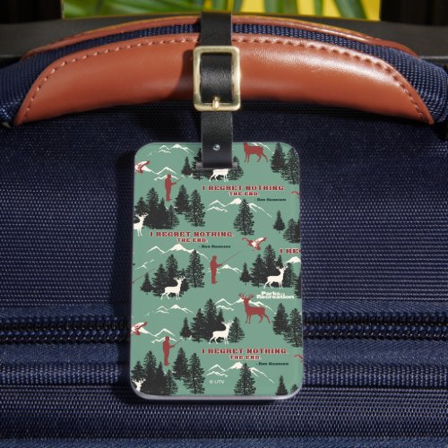 Ron Swanson Nature Silhouette Pattern Luggage Tag