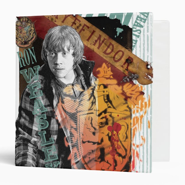 Ron Weasley Collage 1 3 Ring Binder (Front/Inside)