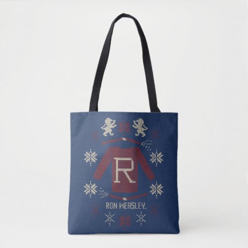 Ron Weasley Cross Stitch Knit Sweater Graphic Tote Bag