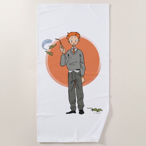 Ron Weasley Illustration Eat Slugs Beach Towel