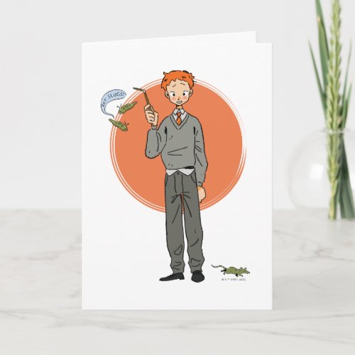 Ron Weasley Illustration Eat Slugs Card