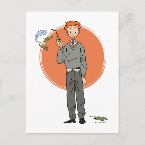 Ron Weasley Illustration Eat Slugs Postcard