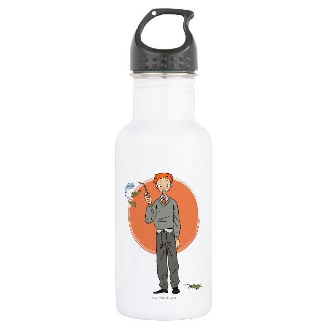Ron Weasley Illustration "Eat Slugs" Stainless Steel Water Bottle (Front)