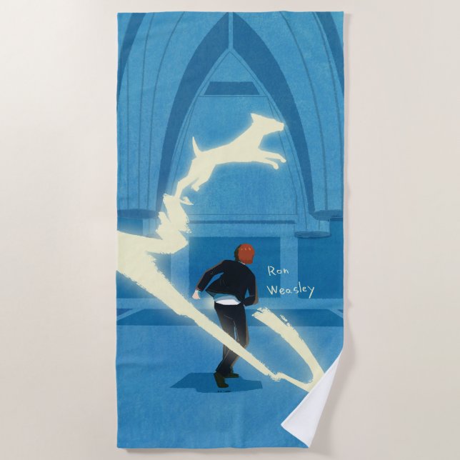 Ron Weasley Patronus Painting Beach Towel (Front)