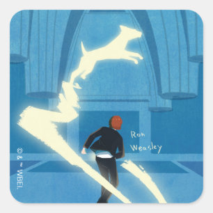 Ron Weasley Patronus Painting Square Sticker