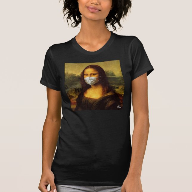 "Rona Mona" Masked Mona Lisa T-Shirt (Front)