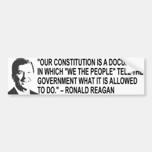 Ronal Reagan Quote Bumper Sticker