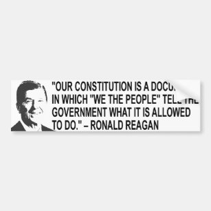 Ronal Reagan Quote Bumper Sticker