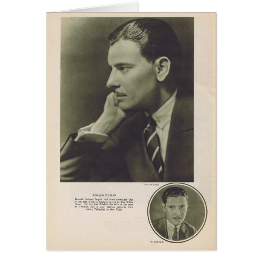Ronald Colman 1924 portrait Cards (Front)