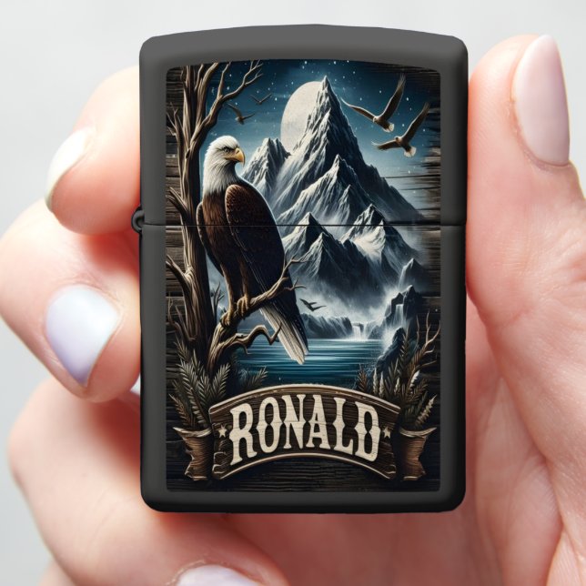 Ronald Eagle's Mountain View Zippo Lighter (In Hand)