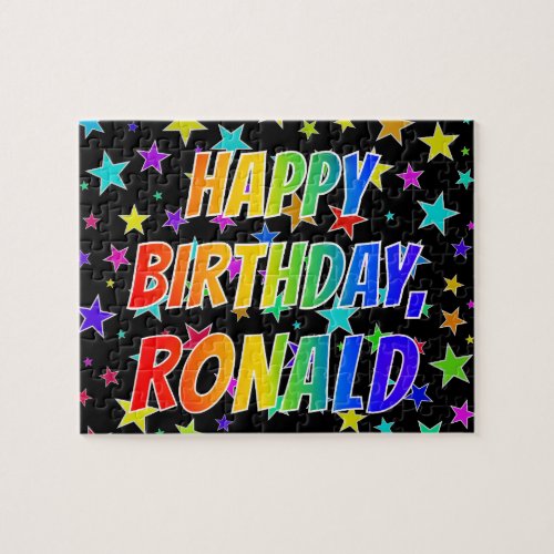 RONALD First Name Fun HAPPY BIRTHDAY Jigsaw Puzzle