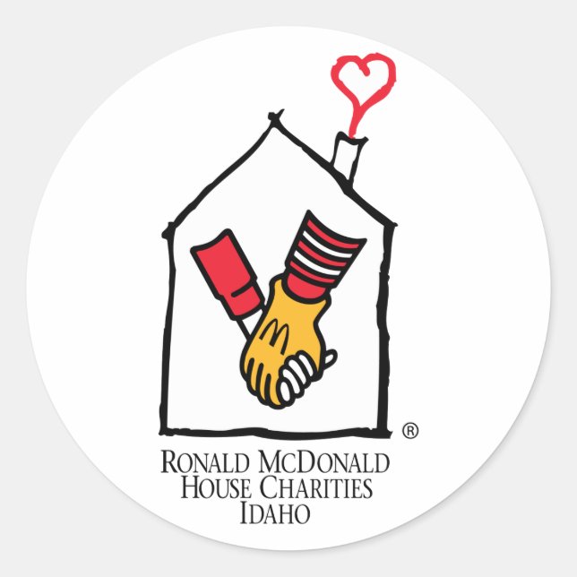 Ronald McDonald Hands Classic Round Sticker (Front)