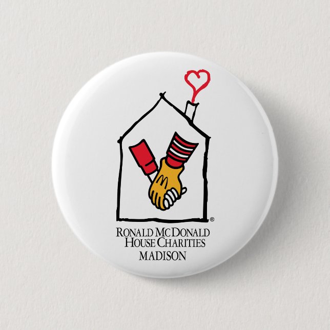 Ronald McDonald Hands Pinback Button (Front)