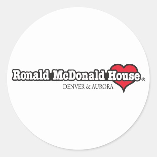Ronald McDonald Heart Classic Round Sticker